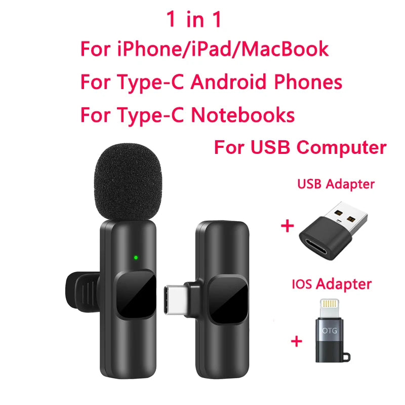Revolutionary Wireless Lavalier Microphone - Compact Mini Mic for iPhone & Android Live Streaming, Gaming, and Recording