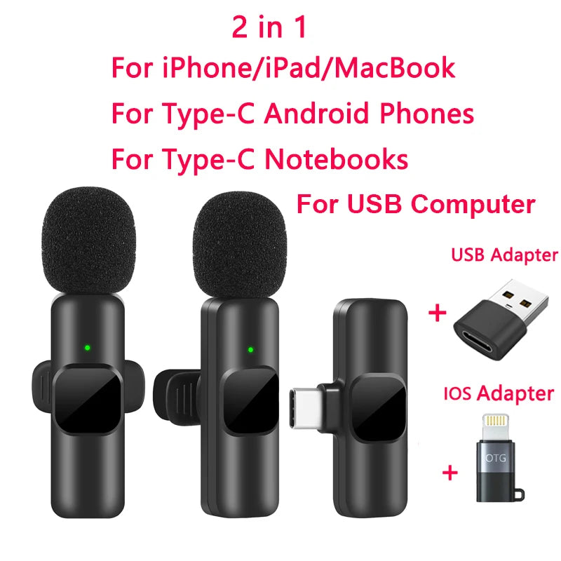 Revolutionary Wireless Lavalier Microphone - Compact Mini Mic for iPhone & Android Live Streaming, Gaming, and Recording